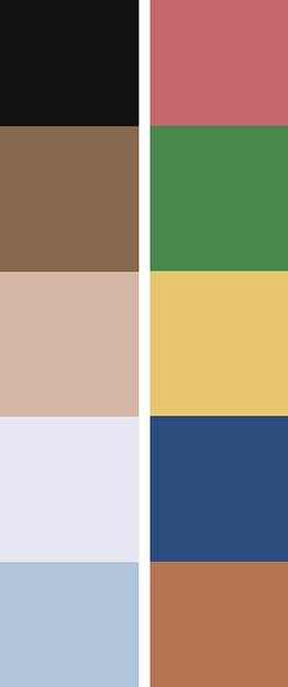 Secondary Wardrobe Colors