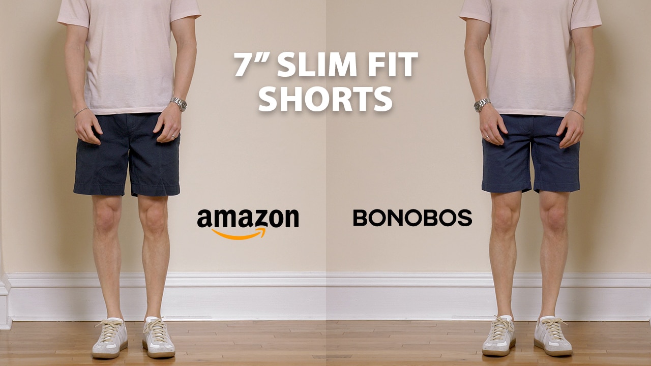 Different slim fit shorts