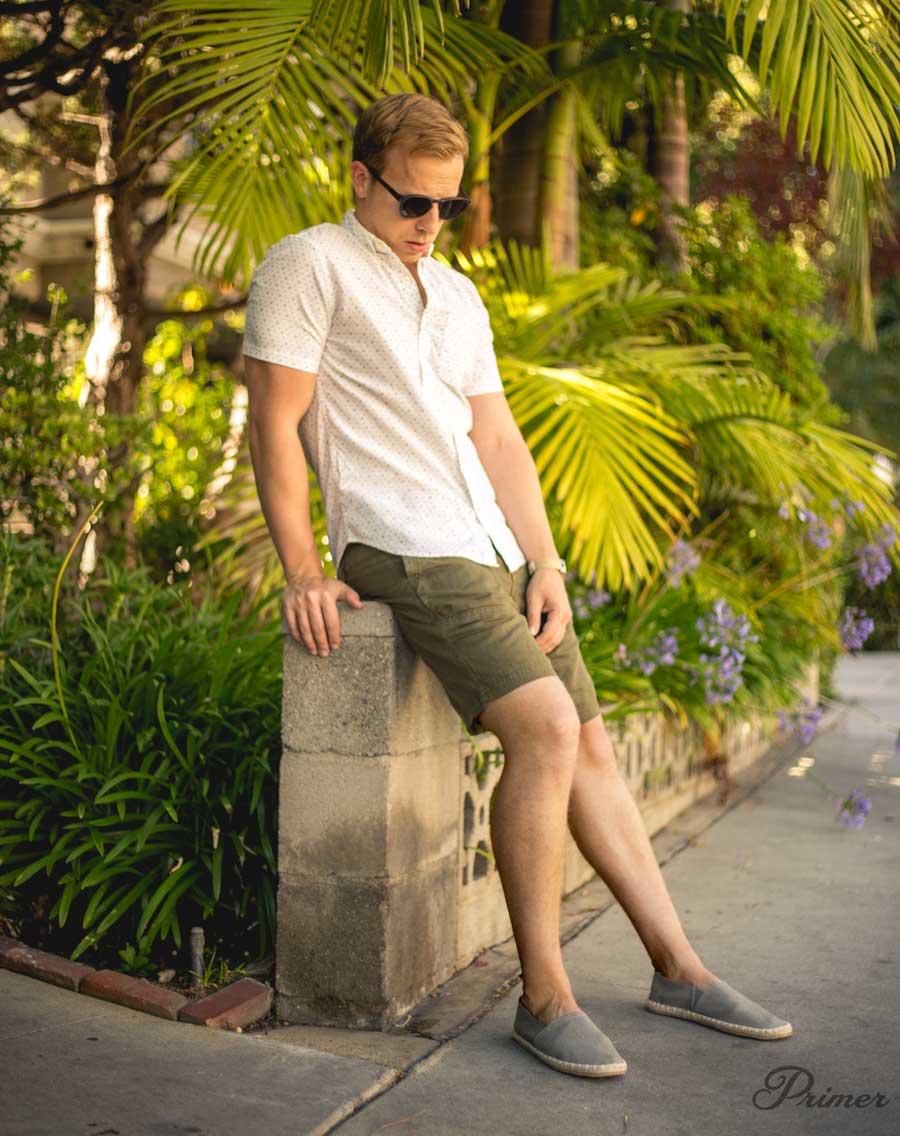 mens slip on shoes with shorts