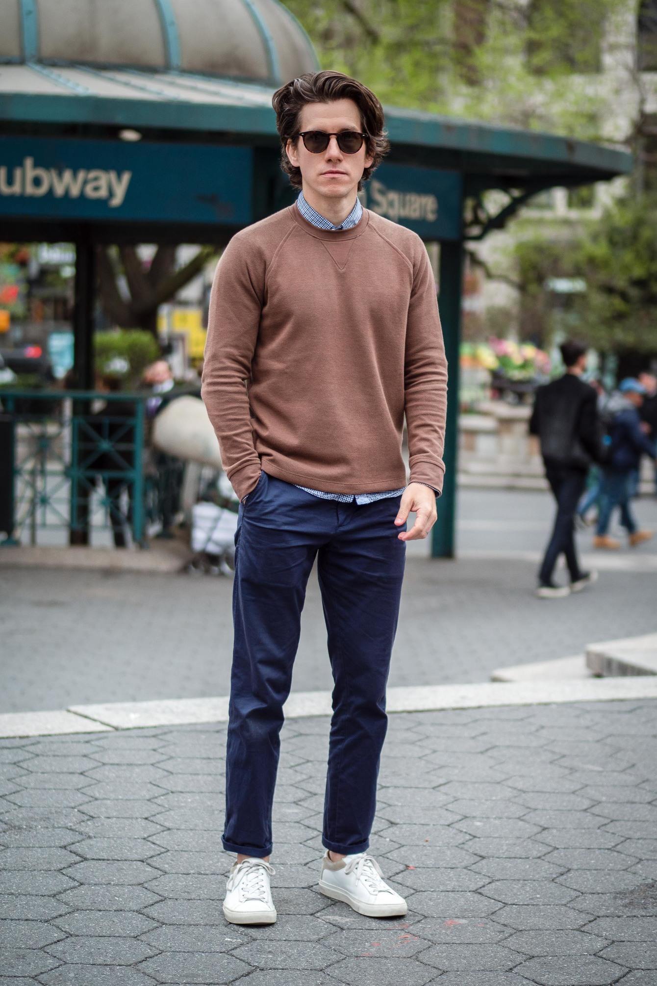 shoes with navy chinos