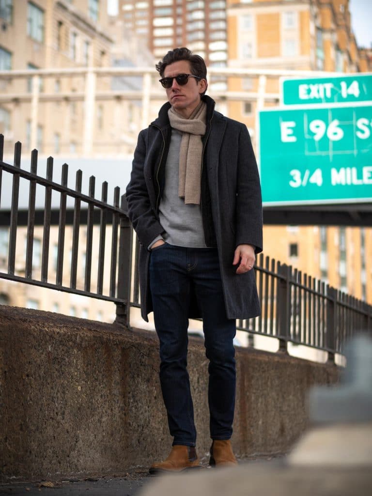 Topcoat, Jeans and Chelseas - The Modest Man