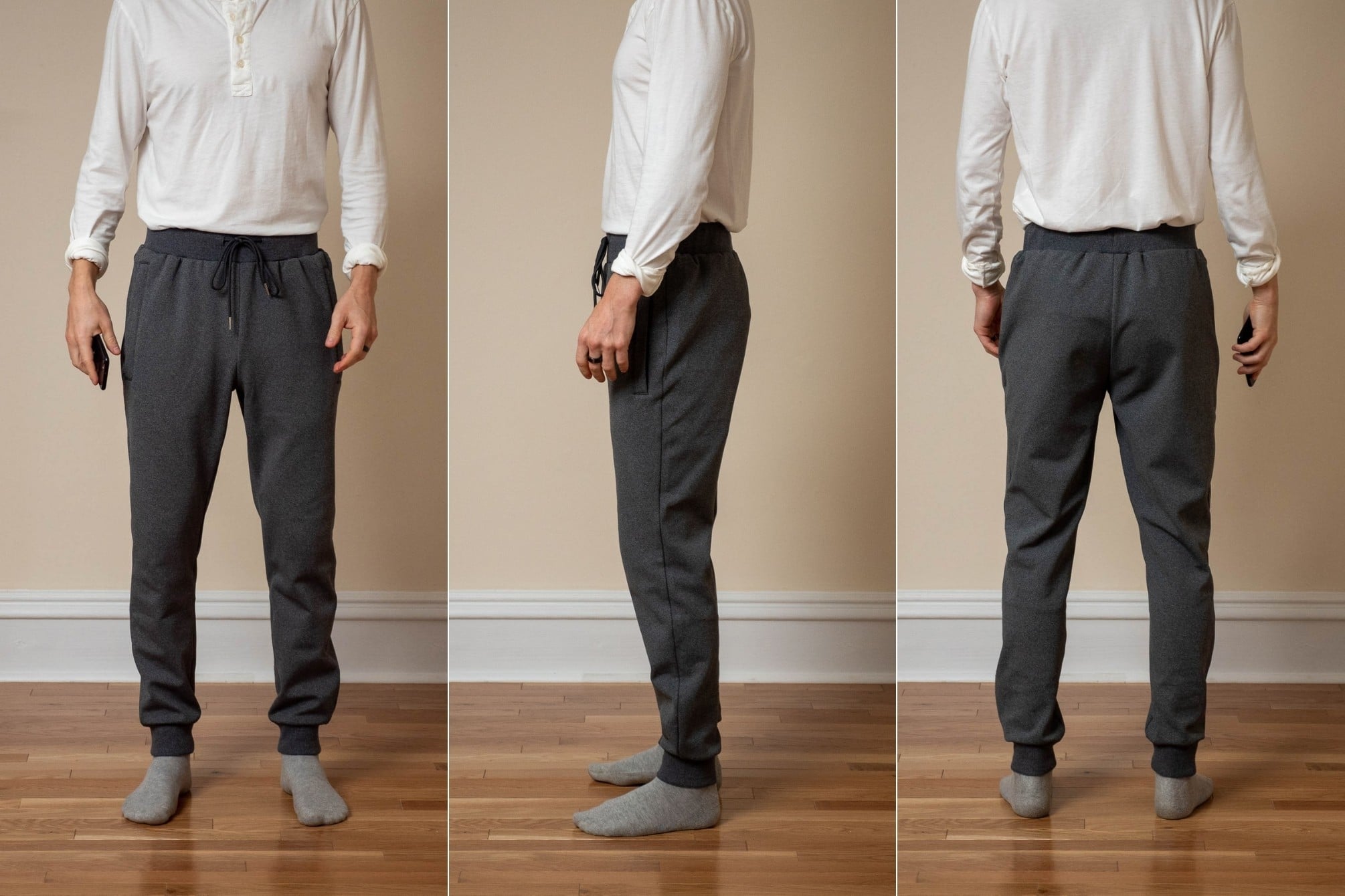 Men's Lounge Jogger Pants with Multi Pockets Casual Cinch Bottom Jogging  Sweatpants Cozy Drawstring Home PJ Pants