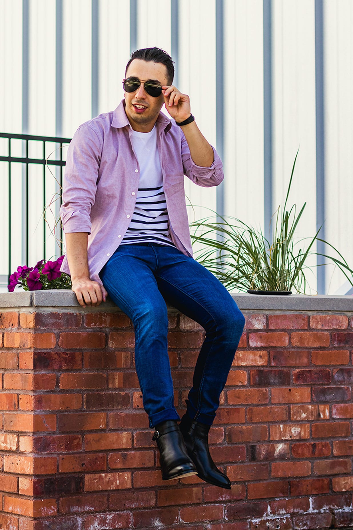 Shake Up Your Office Style with a Wide-Stripe Shirt