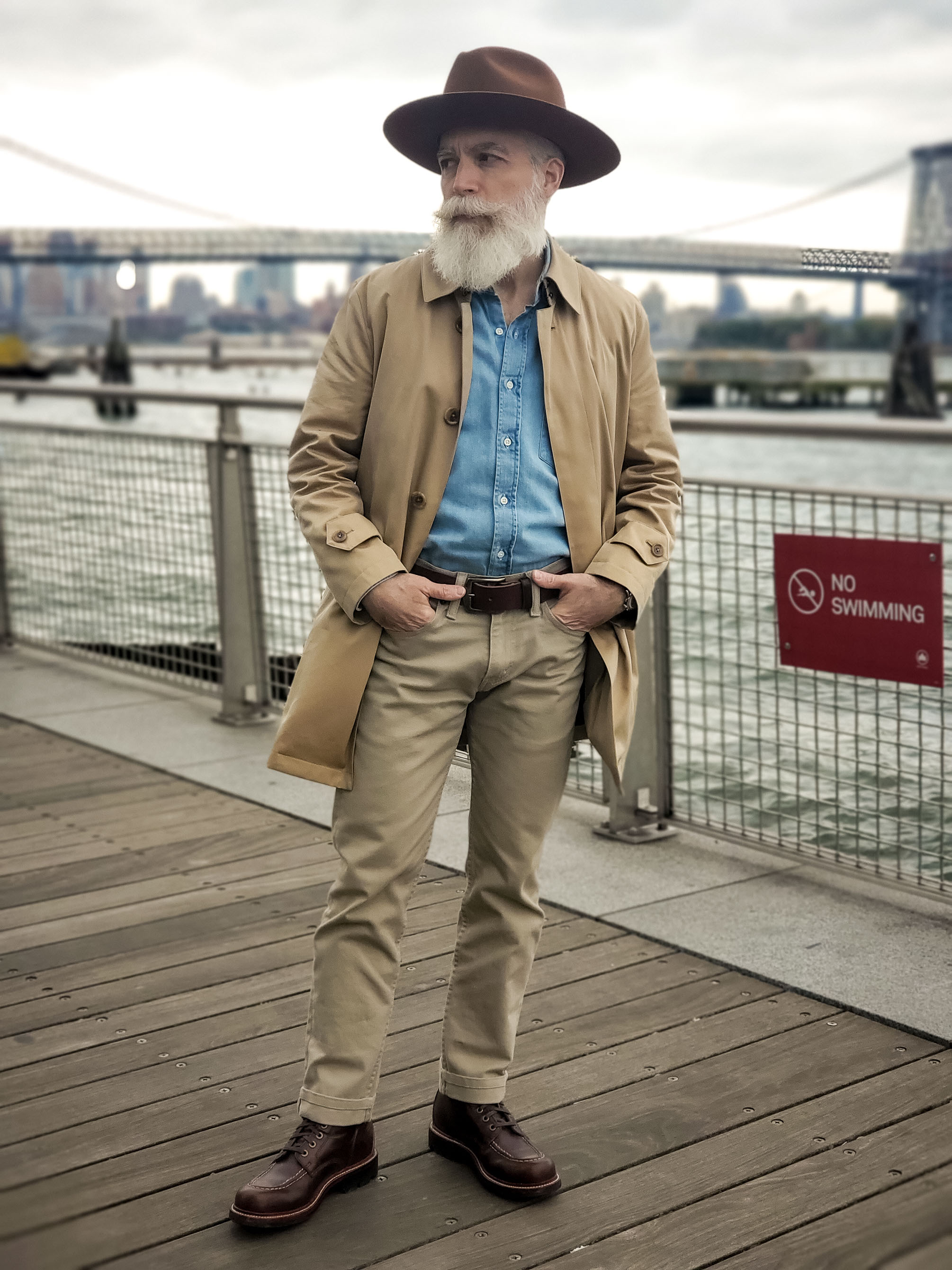 Mac Coat, Fedora and Boots - The Modest Man