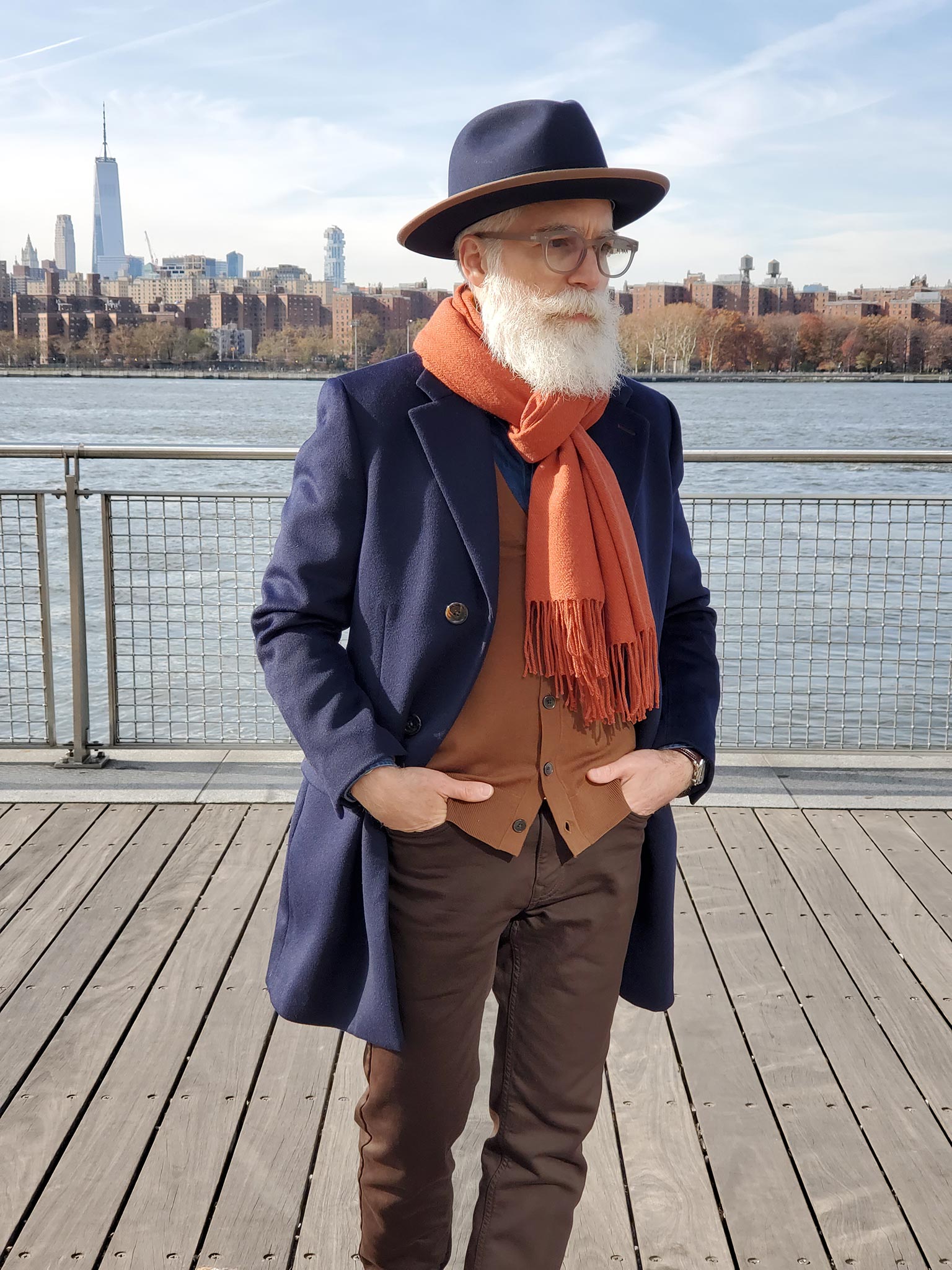 Smart Brown and Blue Fall Layers - The Modest Man