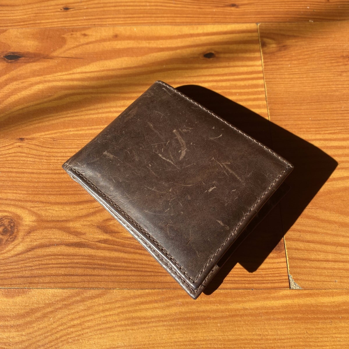 Leatherology RFID Brown Men's Thin Bifold Wallet - RFID Available