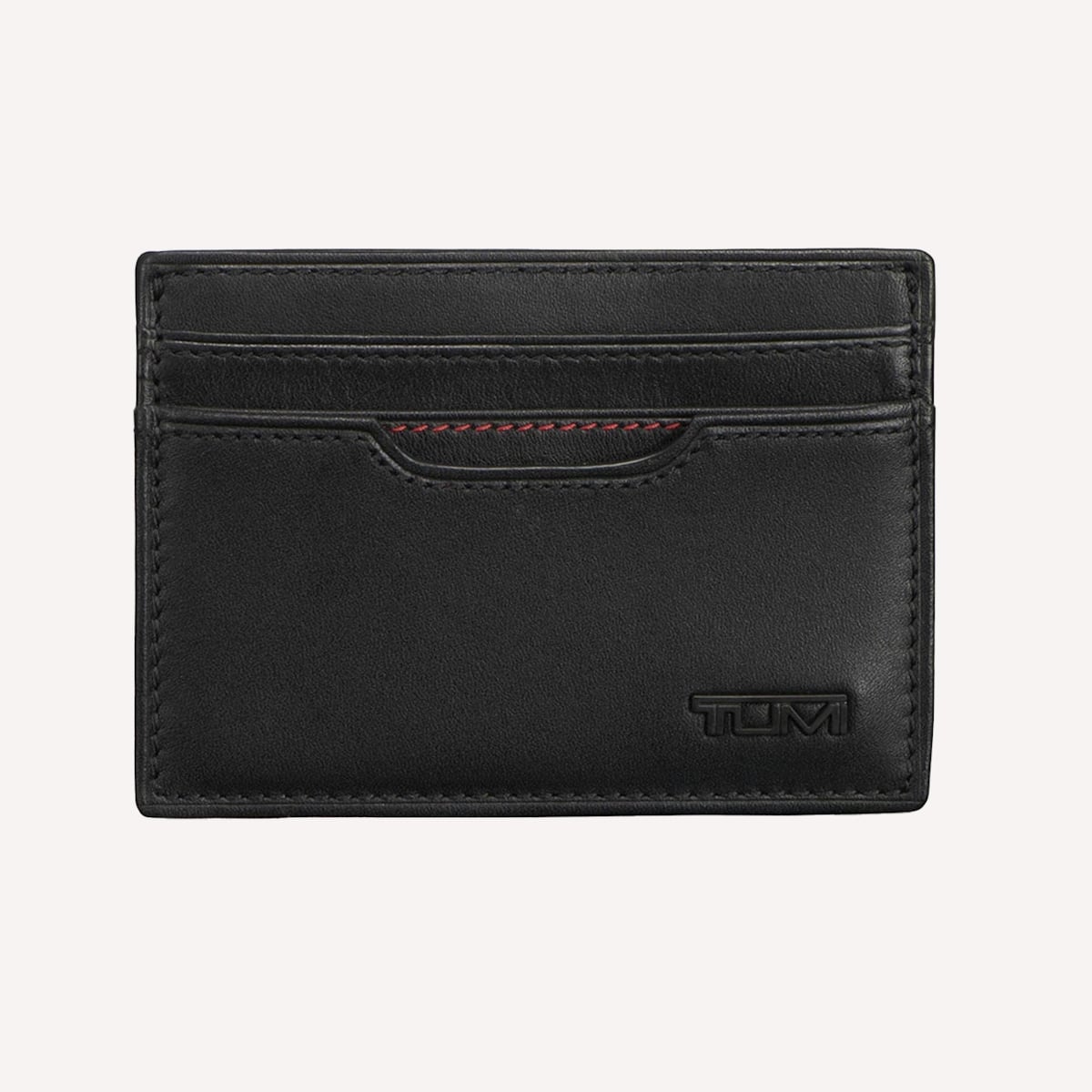 Best Travel Wallet Double Zipper Money Clip Men's Clutch Genuine Leather 9069B Black