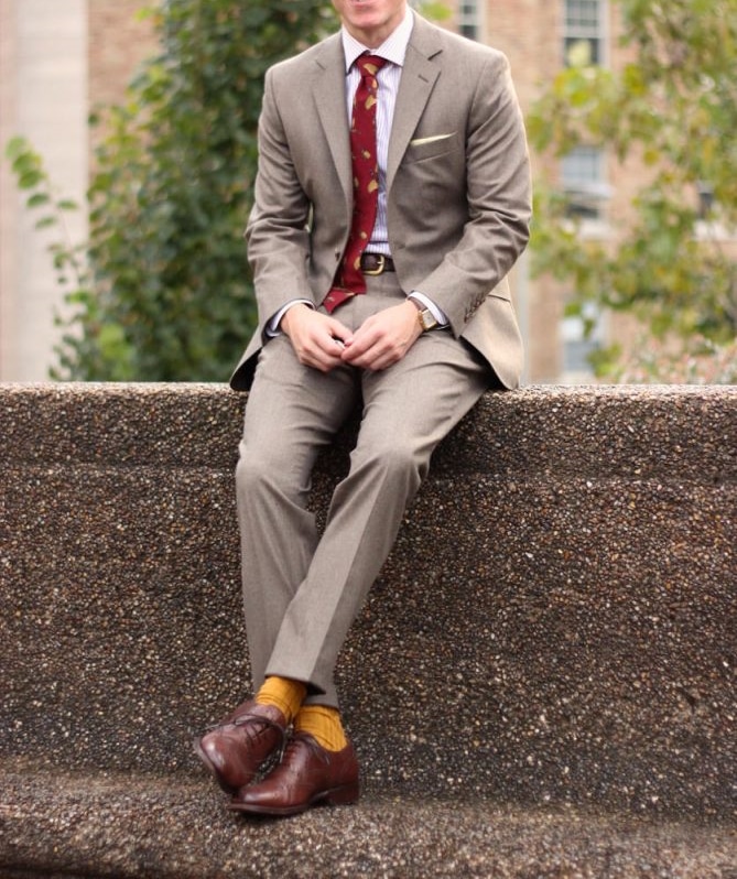 Khaki Flannel Suit