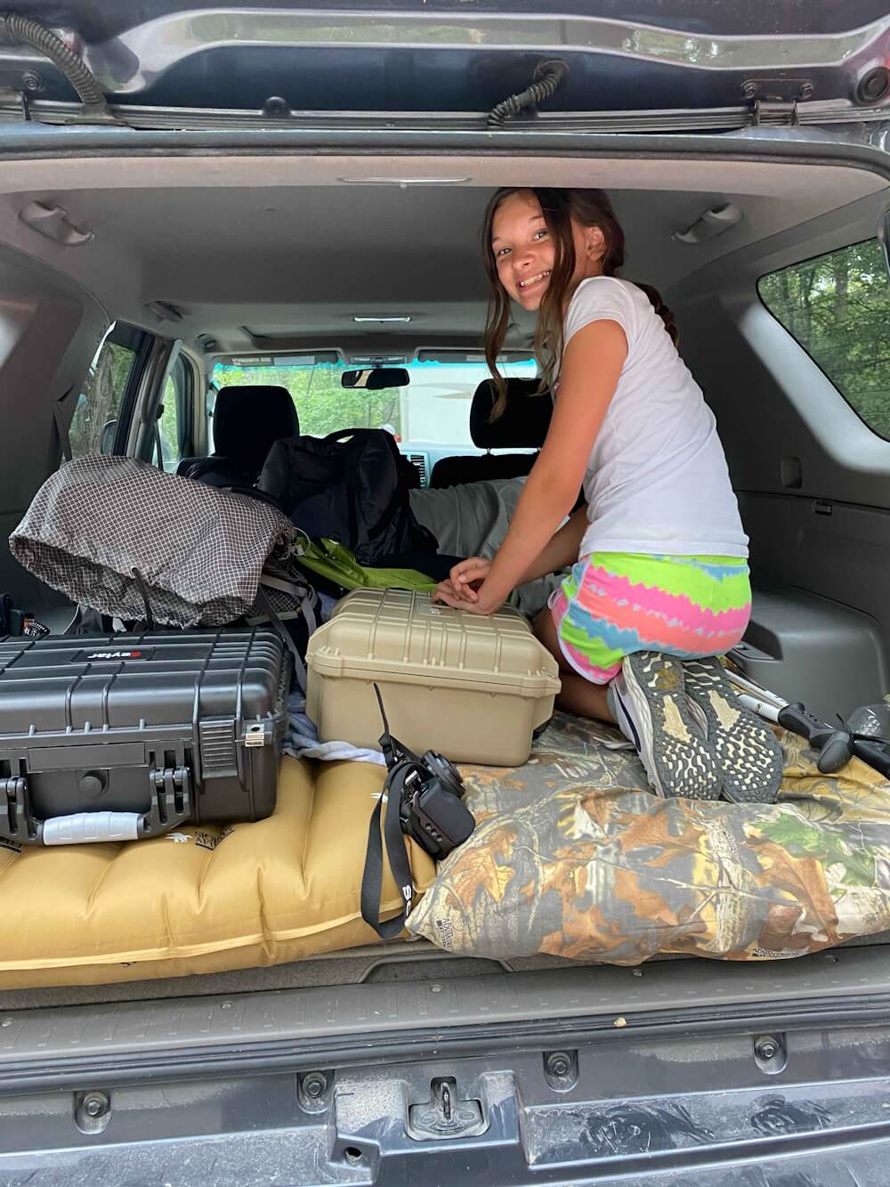 camp in travel trailer